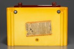 General Electric L-570 Catalin Radio in Yellow with Maroon